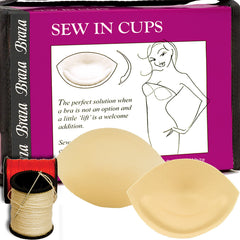 SEW IN CUPS BY PAIR BEIGE C